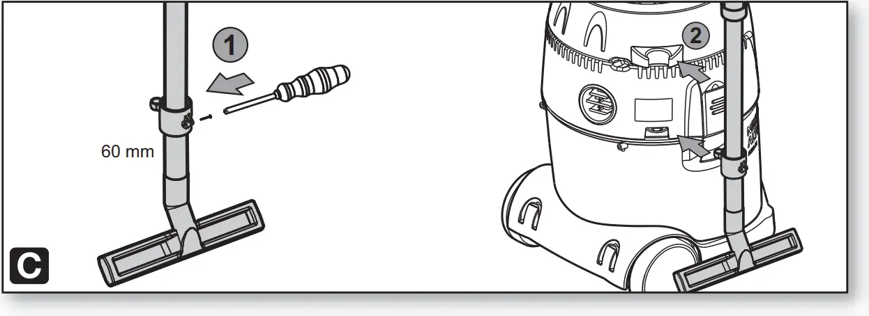 metabo ASA 25 L PC, ASA 30 L PC Inox Industrial Vacuum Cleaner - C