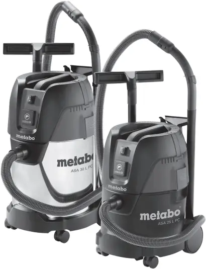 metabo ASA 25 L PC, ASA 30 L PC Inox Industrial Vacuum Cleaner
