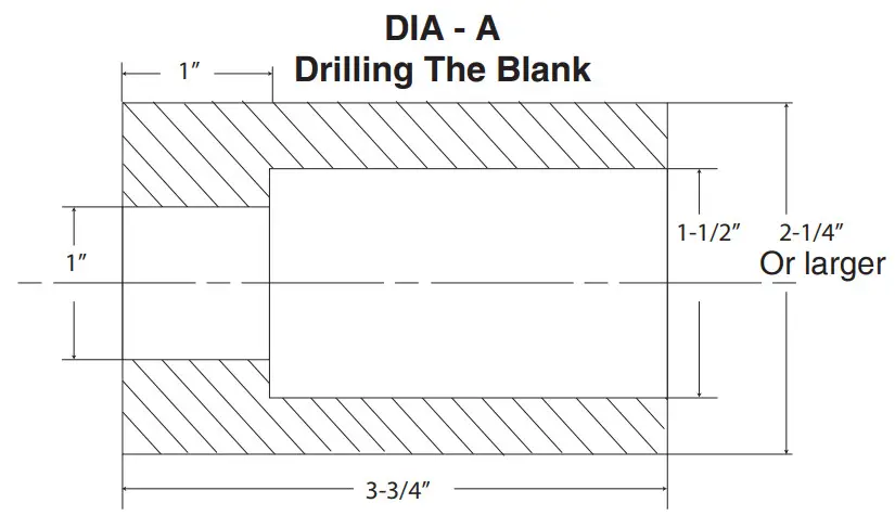 Penn State Industries PKGRIND13X Vintage Salt and Pepper Mill - Drilling