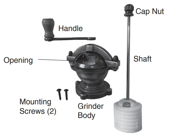 Penn State Industries PKGRIND13X Vintage Salt and Pepper Mill - PARTS