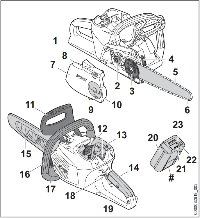 STIHL MSA 160 C 200 C Cordless Chainsaw - Chainsaw and Battery