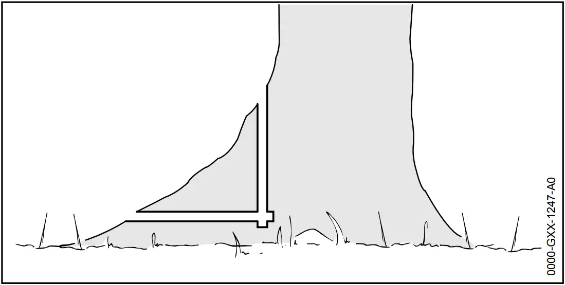 STIHL MSA 160 C 200 C Cordless Chainsaw - tree base