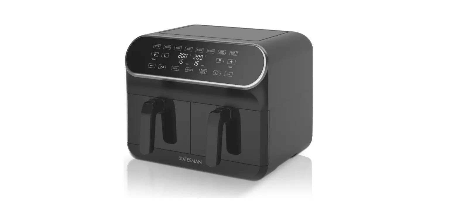 Statesman Skaf08017bk 8l Digital Dual Zone Air Fryer Instruction Manual
