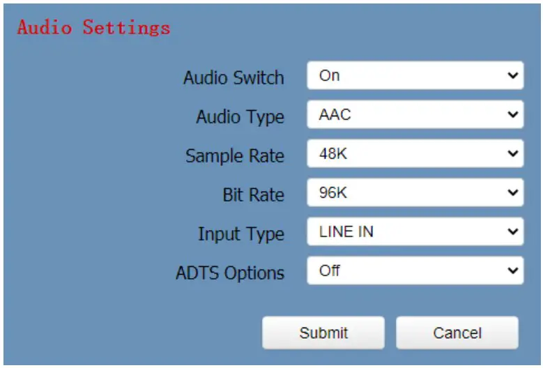Audio Settings