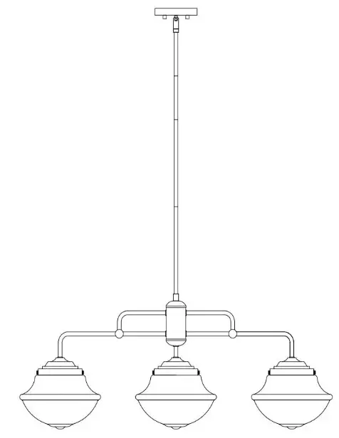 JONATHAN Y JYL7588A Avery 3-Light Industrial Farmhouse Rustic Iron or Glass Linear LED Pendant