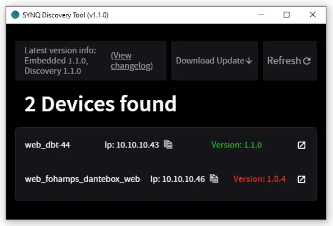 SYNQ DBT-04 I-O - Upgrading the latest firmware 1
