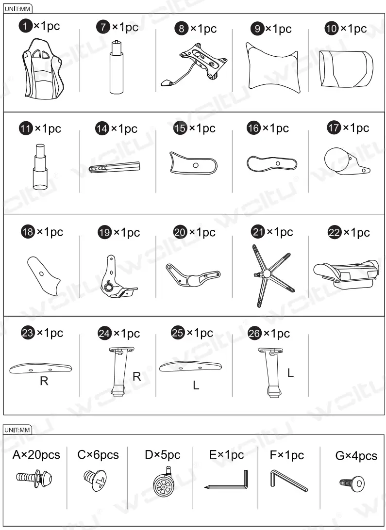 WOLTU BS14bl Gaming Chair - Figure 1