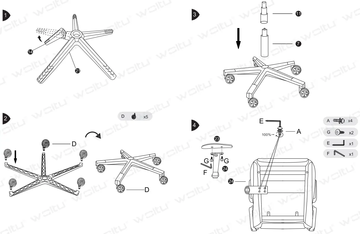 WOLTU BS14bl Gaming Chair - Figure 2