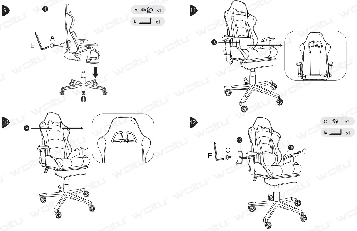 WOLTU BS14bl Gaming Chair - Figure 4