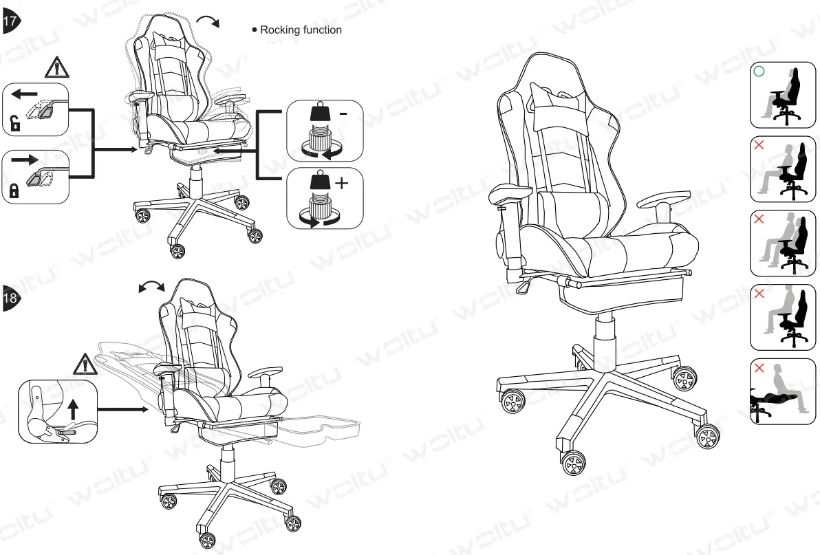 WOLTU BS14bl Gaming Chair - Figure 6