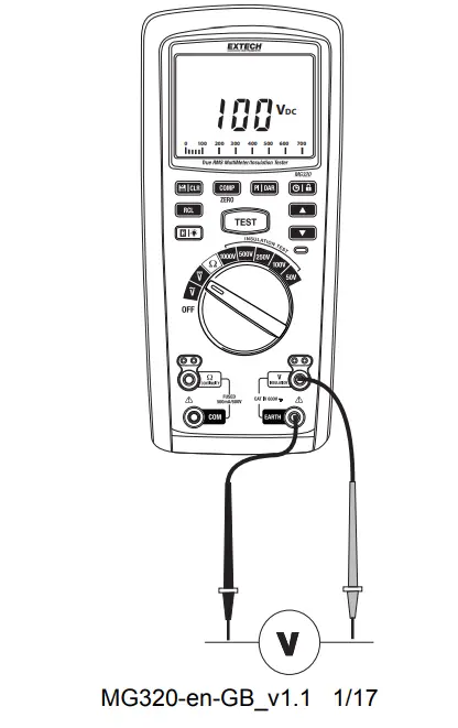 EXTECH MG320 Insulation Tester with DMM - Annunciators 2