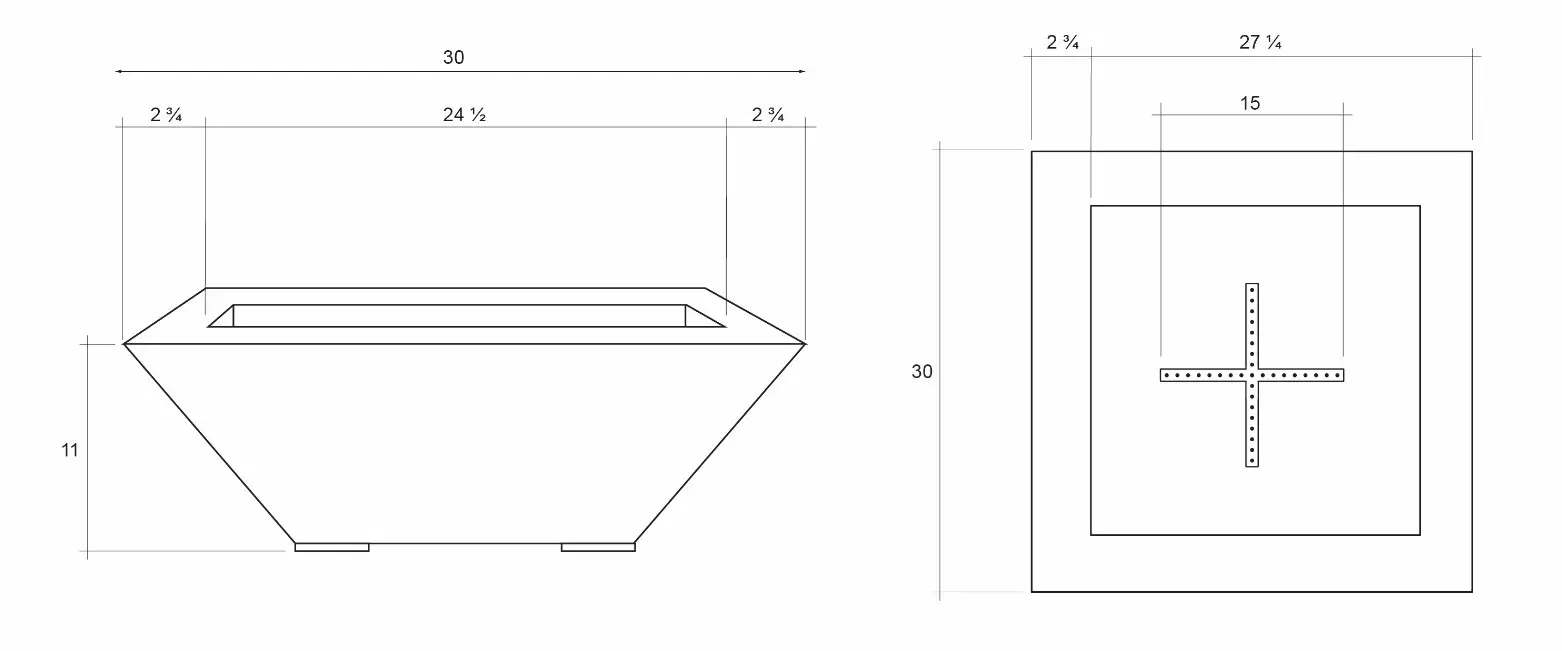 PRISM HARDSCAPES Lombard Series Pedestal Square Concrete Fire Table - Lombard Pedestal