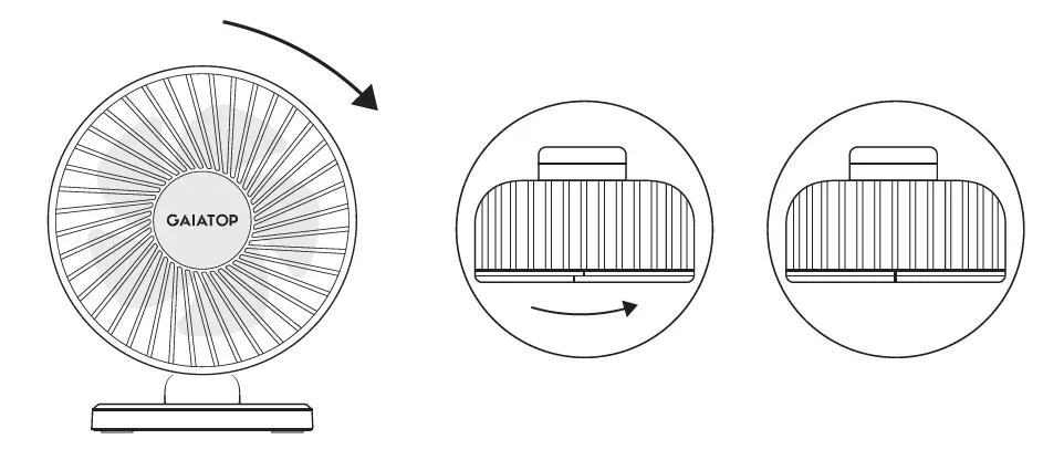 GAIATOP TF30 Small Desk Fan 5