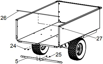 OHISOTEEL 6000785 20 cu ft Steel Dump Cart B9b