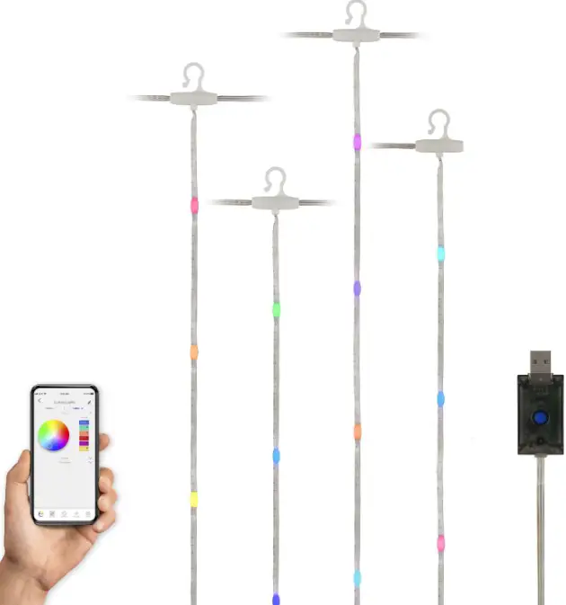 WiFi LED Color Changing Curtain Gem Lights