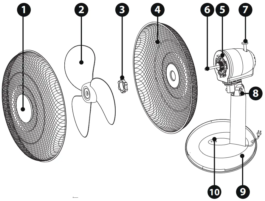 Qilive Q 6723 Table Fan