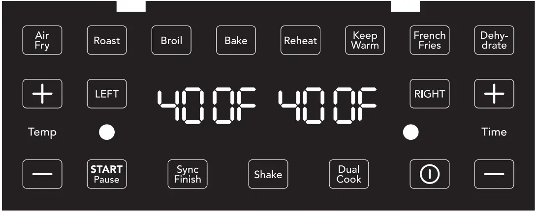 FRIGIDAIRE EAF703 8Q, 7.5L Dual Zone Air Fryer - contolar