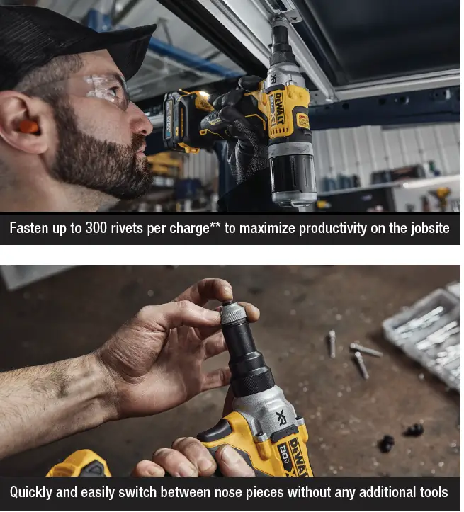 DEWALT DCF414 20V MAX XR Brushless Cordless Rivet Tool 2