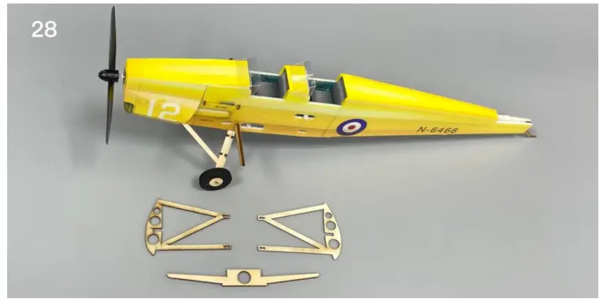 Makerfire MinimumRC Tigermoth DH-82A Micro Scale 4CH 360mm RC Airplane - Figure 28
