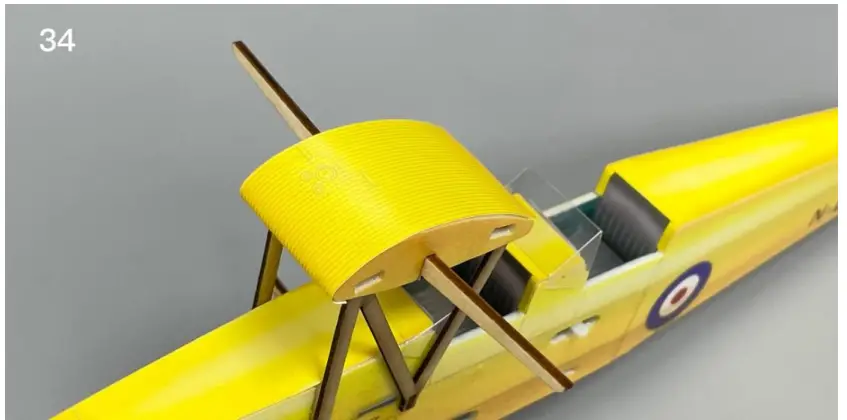 Makerfire MinimumRC Tigermoth DH-82A Micro Scale 4CH 360mm RC Airplane - Figure 34