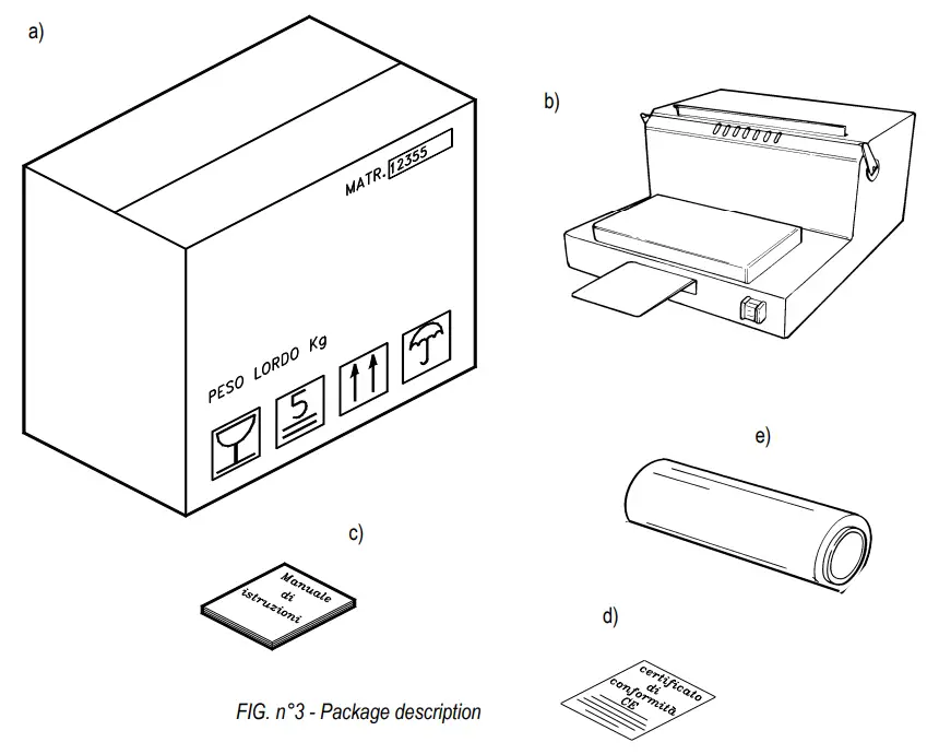 DISPENSER 40M-51M-50M2 Wrapping Machines - DESPATCH OF THE MACHINE