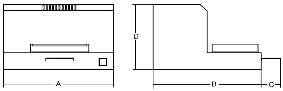DISPENSER 40M-51M-50M2 Wrapping Machines - OVERALL DIMENSIONS
