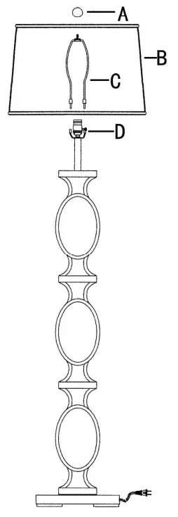 ETHAN ALLEN 092509 Owen Ringed Floor Lamp