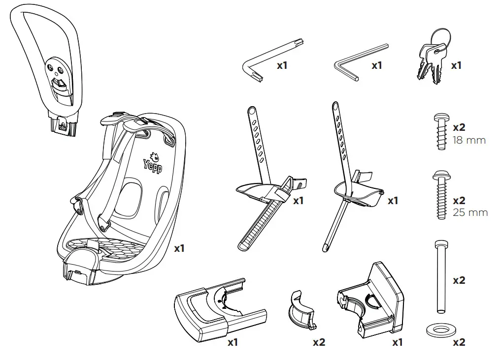 THULE 120801XX Yepp Nexxt Mini Front Child Bike Seat - Parts