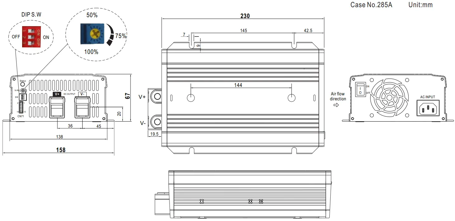 MEAN WELL NPP 750 750W High Reliable Ultra Wide Output Range Intelligent Battery Charger - Intelligent Battery Charger