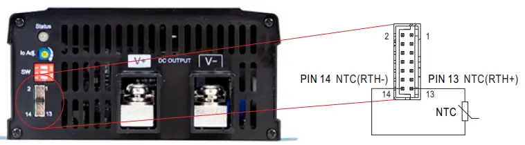 MEAN WELL NPP 750 750W High Reliable Ultra Wide Output Range Intelligent Battery Charger - Temperature compensation