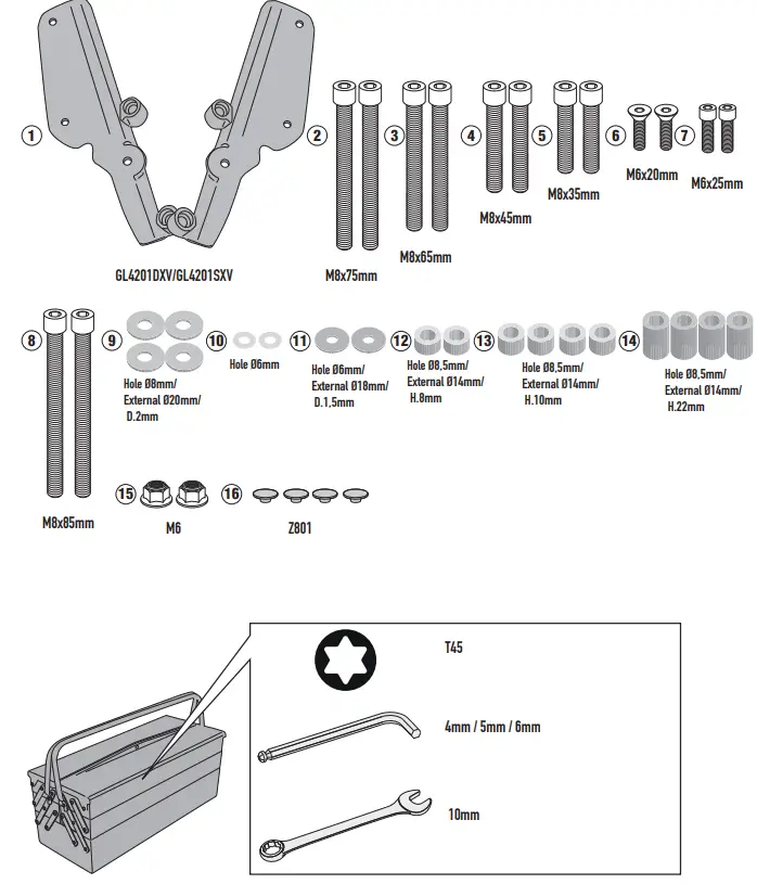Givi-SR9430-Top-Case-Support-Brackets-FIG-1