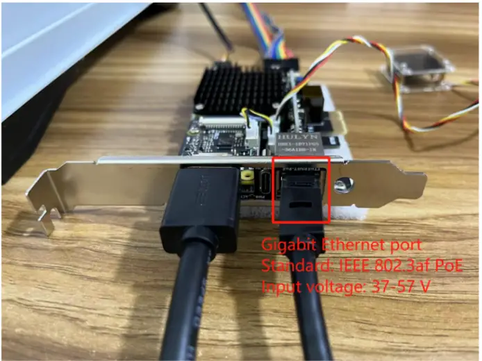 Connect the network cable