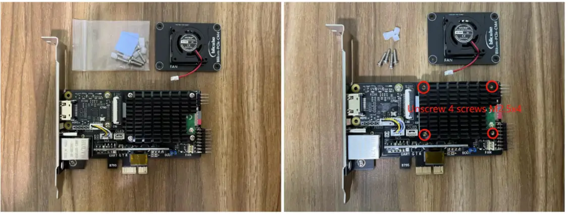 Install the cooling fan