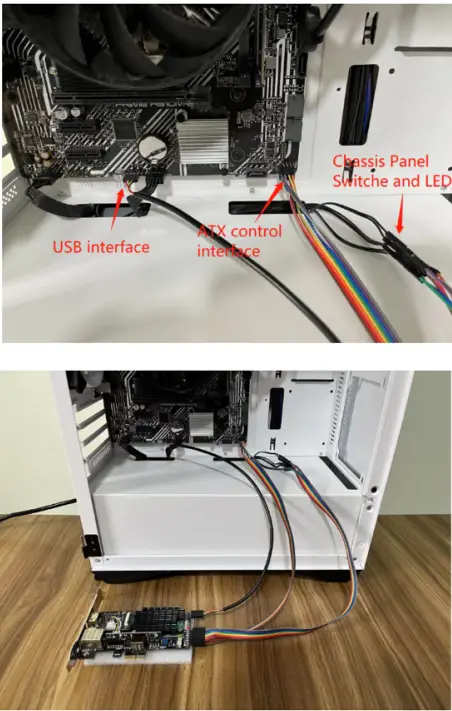 Connect USB and ATX