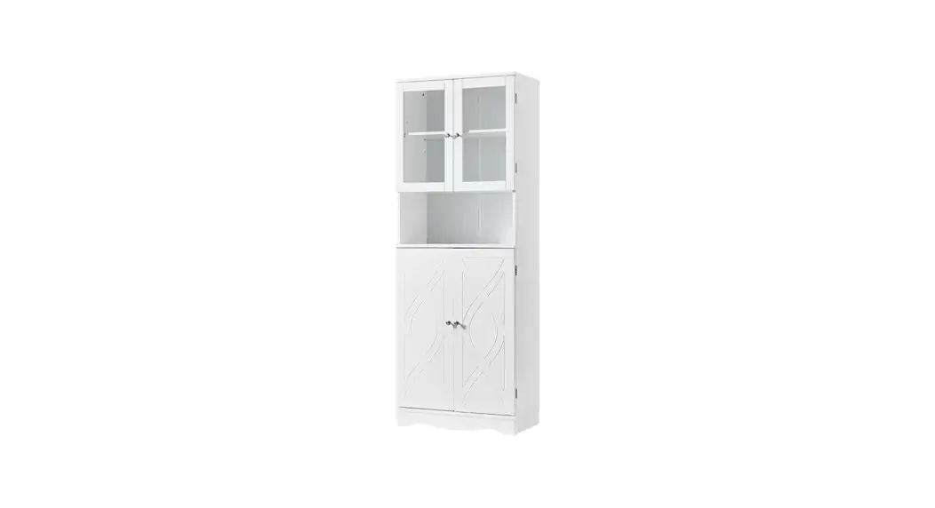 Modernluxe L-wf299283aak Tall Storage Cabinet With Glass Doors Instruction Manual