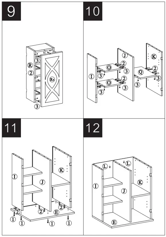 ModernLuxe L-WF299283AAK Tall Storage Cabinet with Glass Doors - fig 4