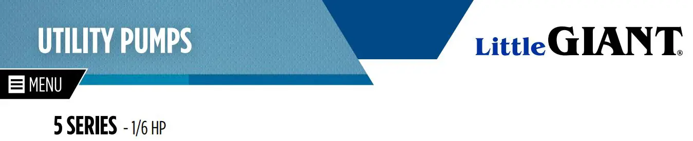 Little GIANT 5-ASP Utility Pumps Owner's Manual