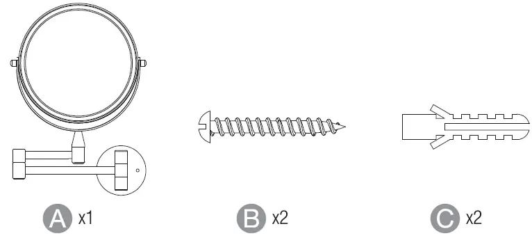 Amazon-Basics-JTG3-17cm-Wall-Mounted-Vanity-Mirror-fig-1