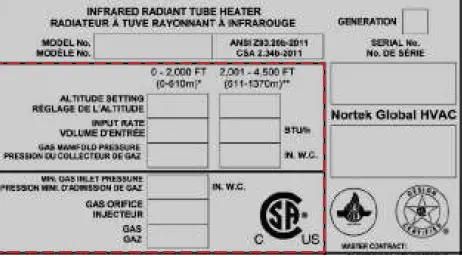 REZNOR VCS Radiant Heaters 21