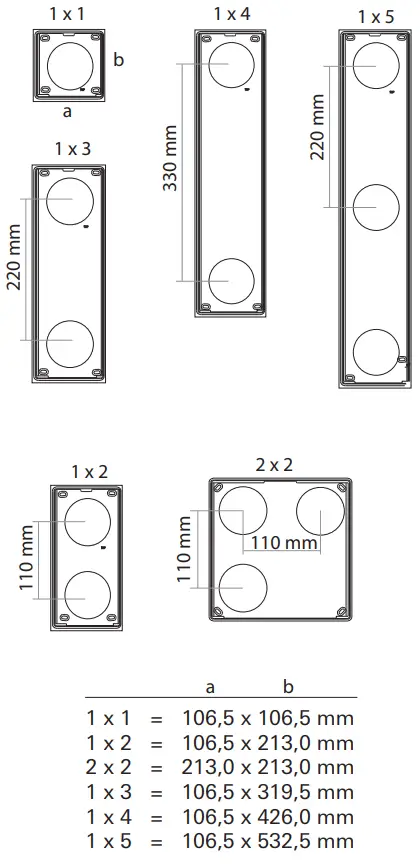 GIRA 5511 00 System 106 Flush Mounted Housing - fig2