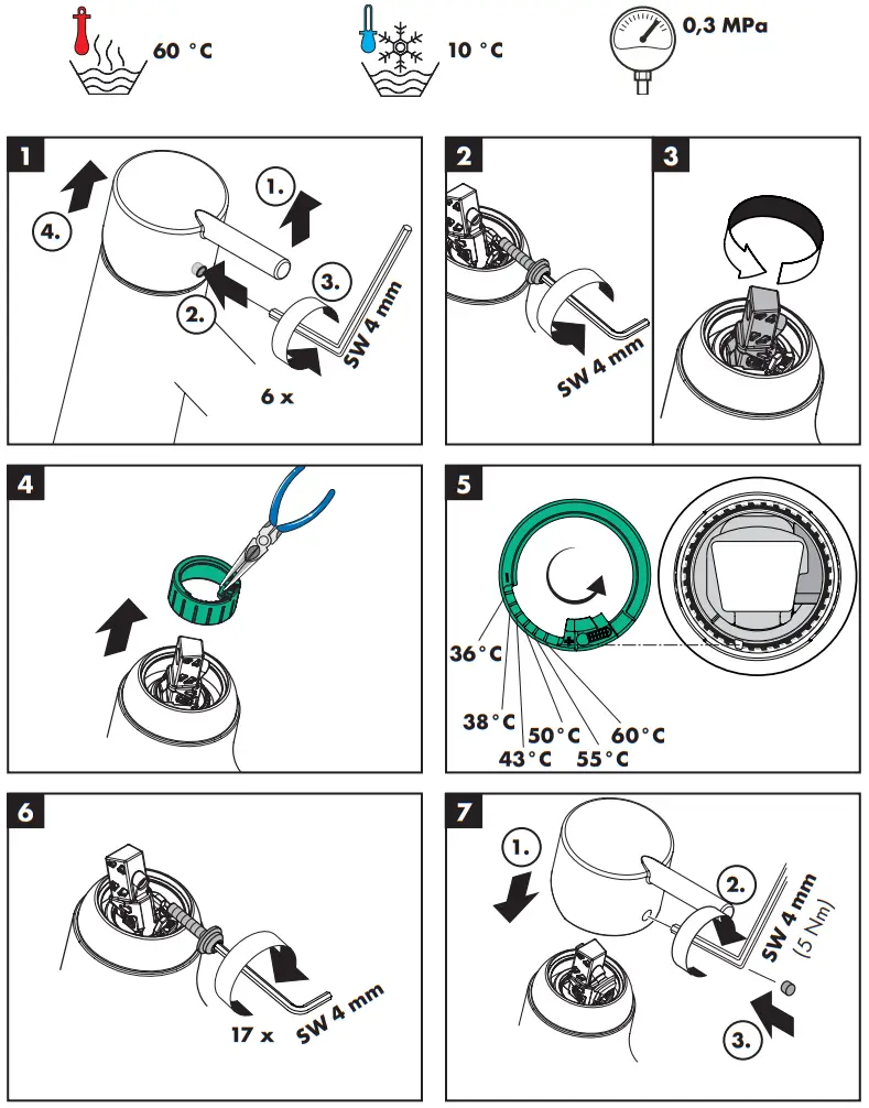hansgrohe 71560XXX Vernis Shape 70 Single Lever Basin Mixer - Symbols 3