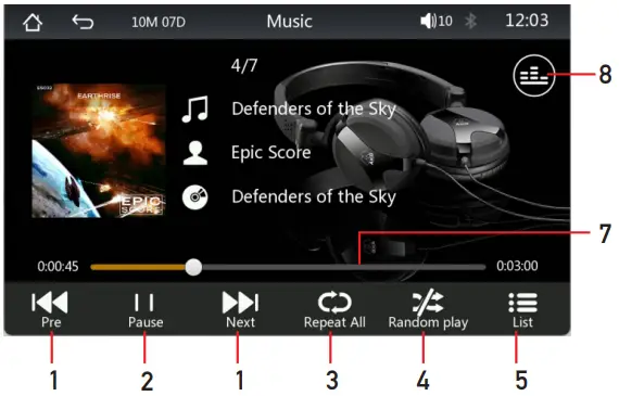 UNBRANDED Private Mold Radiator Car Stereo Radio and Android Auto Player - MUSIC FUNCTION 2