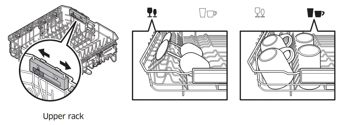SAMSUNG DW80BB70 Dishwasher - Upper rack