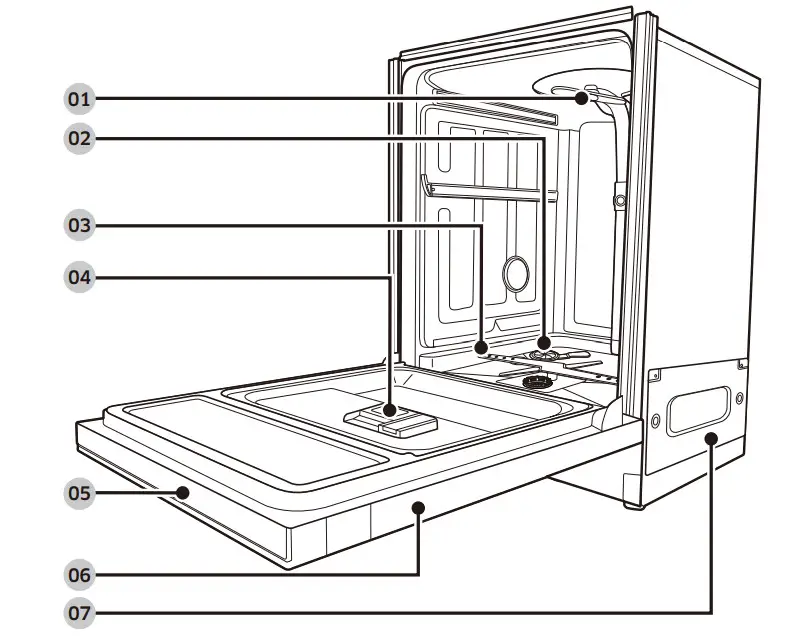 SAMSUNG DW80BB70 Dishwasher - parts