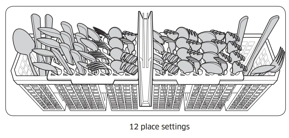 SAMSUNG DW80BB70 Dishwasher - place settings 2