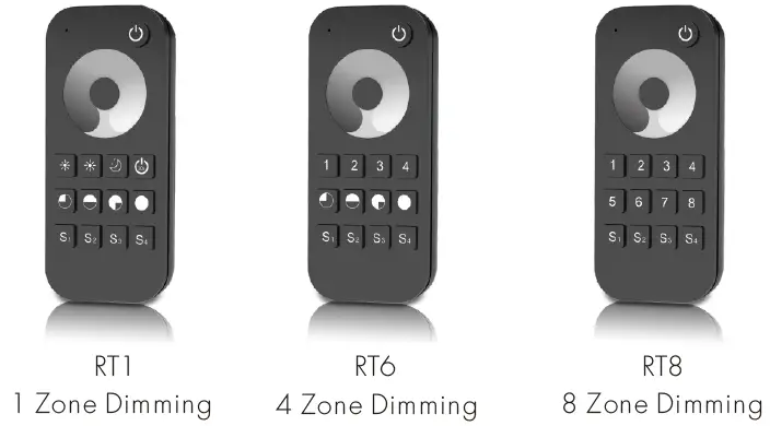 LED-Lighting-Hut-RT1,-RT6,-RT8-Dimming-Touch-Wheel-RF-Remote-Controller-fig 1