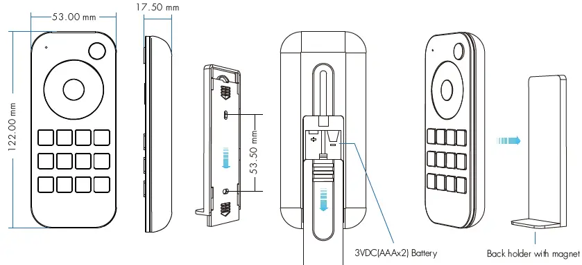 LED-Lighting-Hut-RT1,-RT6,-RT8-Dimming-Touch-Wheel-RF-Remote-Controller-fig 2
