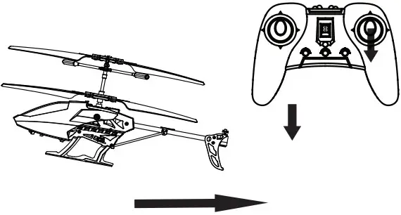 VATOS YD-218 Remote Control Helicopter - Flying backward
