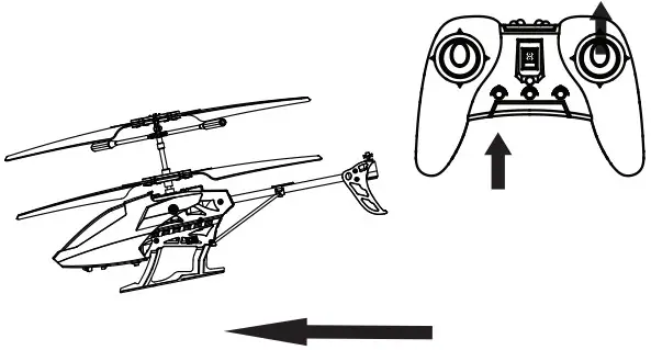 VATOS YD-218 Remote Control Helicopter - Flying forward