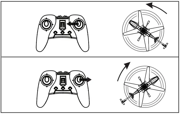 VATOS YD-218 Remote Control Helicopter - Turning left and right